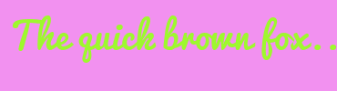 Image with Font Color 9EF82E and Background Color F291F0